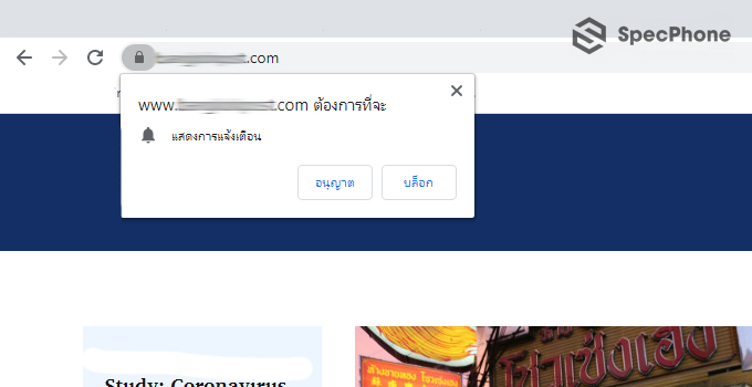 ปิดแจ้งเตือน Chrome notification