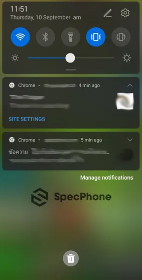 ปิดแจ้งเตือน Chrome notifications android