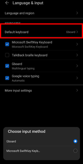 เปลี่ยนแป้นพิมพ์ keyboard android setting input ss