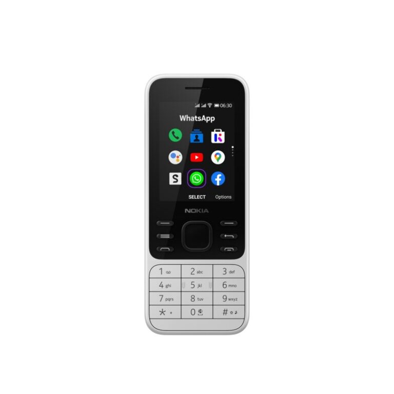 Nokia 6300 4G Rational PowderWhite Front HS DS PNG 1
