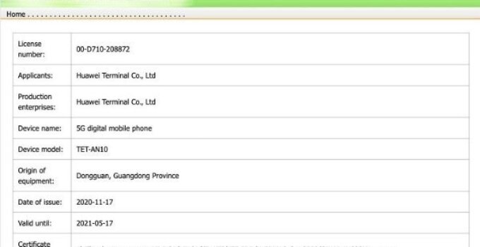Huawei Mate X2 โผล่ข้อมูลใน TENAA แล้ว พร้อมมือถือ 5G ยังไม่ทราบชื่ออีกรุ่น