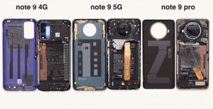 แงะดูชิ้นส่วน Redmi Note 9 5G ใหม่ทั้งซีรีส์