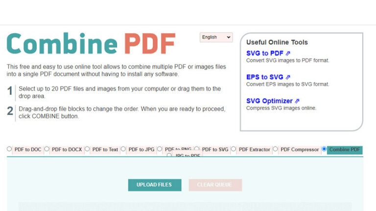 เว็บรวมไฟล์ PDF ฟรีออนไลน์ combine pdf