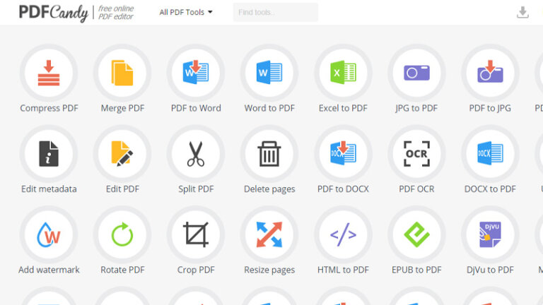 เว็บรวมไฟล์ PDF ฟรีออนไลน์ pdfcandy