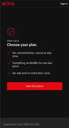สมัคร Netflix ราคาถูก android 