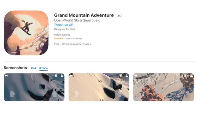 เกมออฟไลน์มือถือน่าเล่น ios android grand mountain adventure