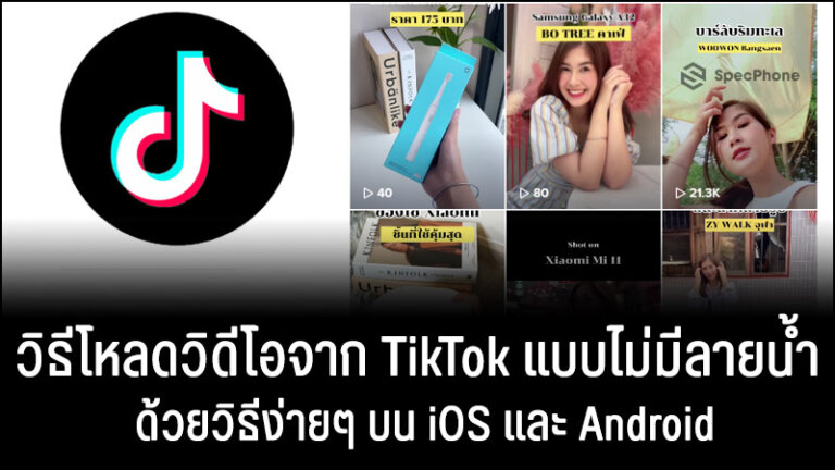 TikTok Video Download ไม่มีลายน้ำ