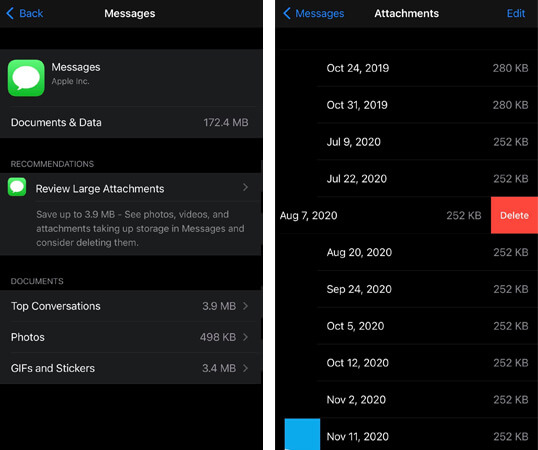 ลบไฟล์ขยะ iPhone ลบแคช iOS ข้อความลบแคช