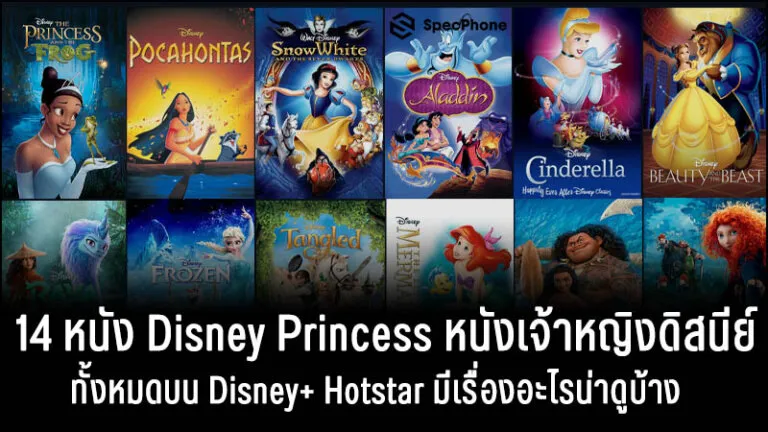 14 หนัง Disney Princess หนังเจ้าหญิงดิสนีย์ที่มีบน Disney+ Hotstar  มีเรื่องอะไรน่าดูบ้าง