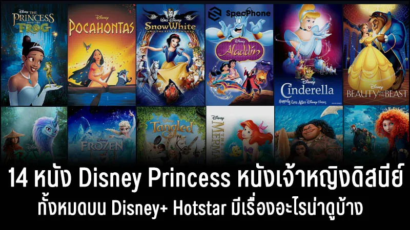 14 หนัง Disney Princess หนังเจ้าหญิงดิสนีย์ที่มีบน Disney+ Hotstar มีเรื่อง อะไรน่าดูบ้าง