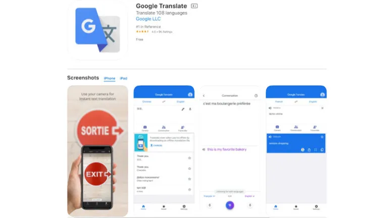 แอพแปลภาษาถ่ายรูปฟรี google translate