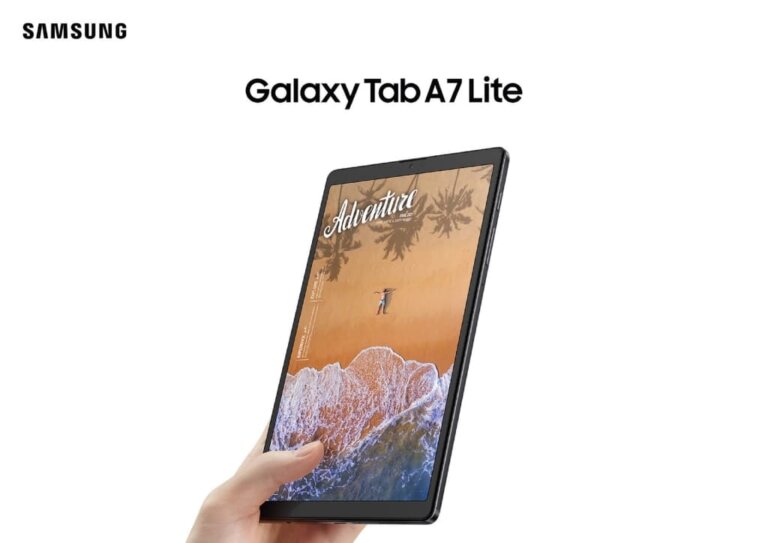 Galaxy Tab A7 Lite product kv Drak Grey.