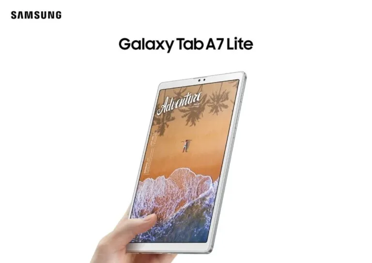 Galaxy Tab A7 Lite product kv Silver.