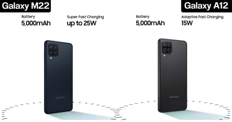 Galaxy M22 vs Galaxy A12 Battery