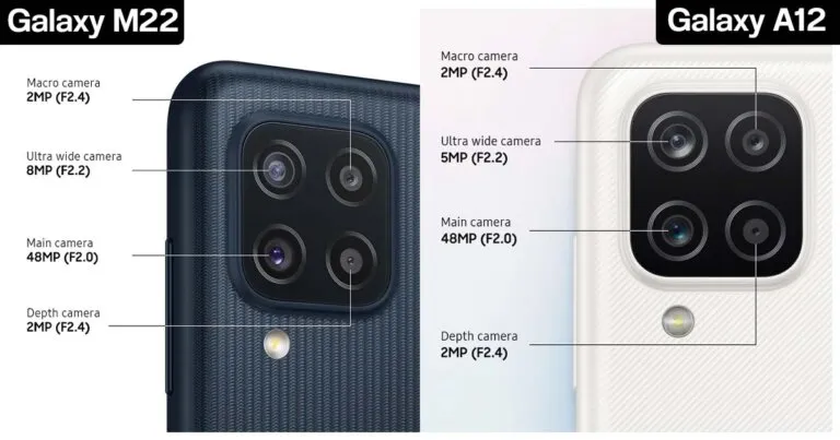 Galaxy M22 vs Galaxy A12 Camera