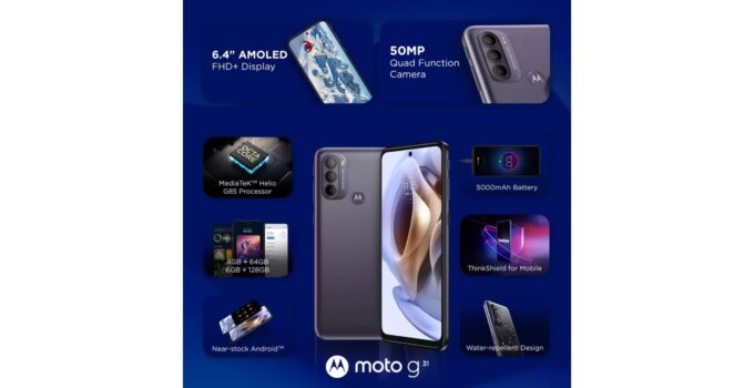 Moto G31 จาก Motorola วางจำหน่ายอย่างเป็นทางการที่แรกในอินเดีย