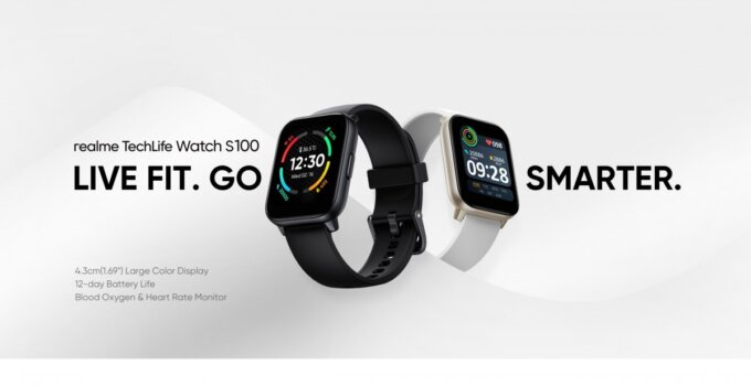 Realme TechLife Watch S100 สมาร์ทวอทช์ที่มาพร้อมกับ skin-temperature sensor