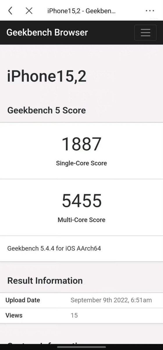 csm Apple A15 Bionic Geekbench 084636b03e