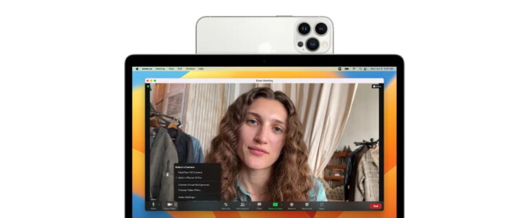 use iphone as webcam for mac from apple
