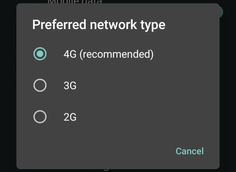select network type
