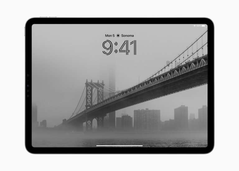Apple WWDC23 iPadOS 17 Lock Screen bridge 230605
