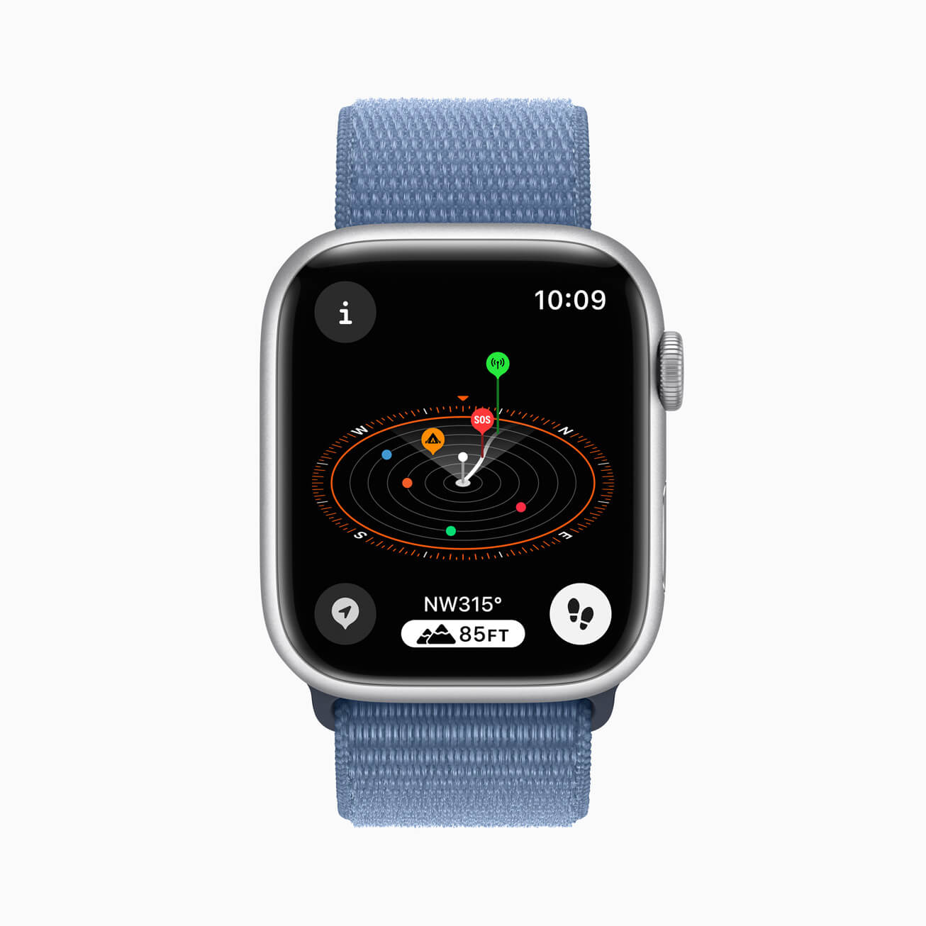Apple Watch S9 Compass app Elevation view 230912