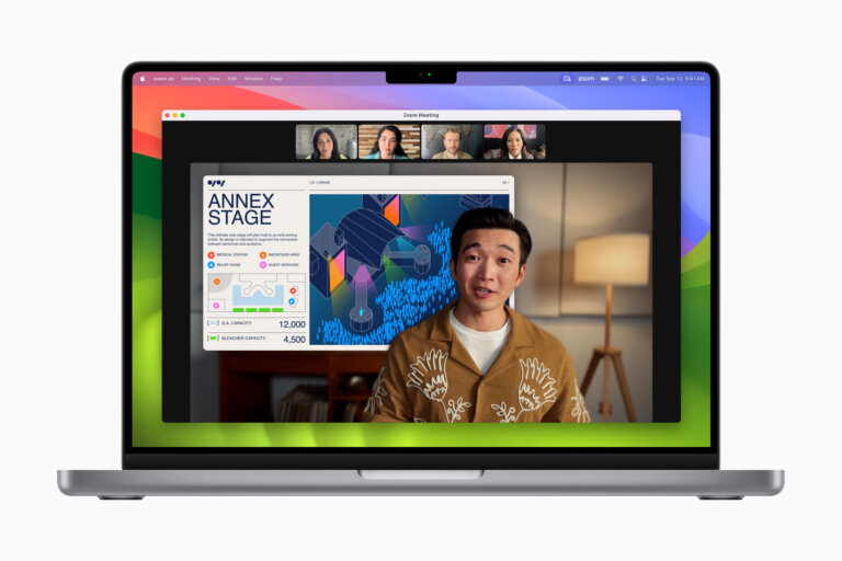 Apple macOS Sonoma Zoom Presenter Overlay