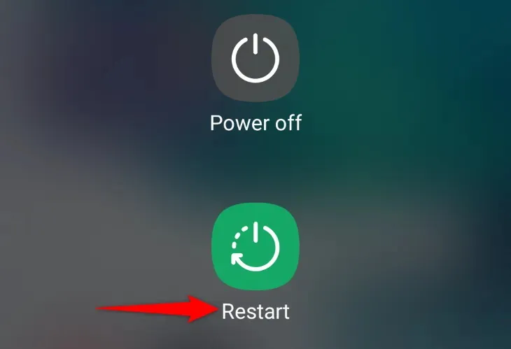 1 restart android phone