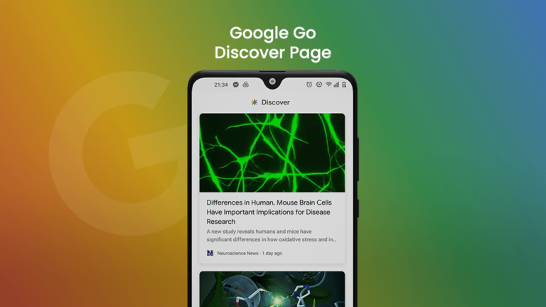 10. Google Go Discover Page