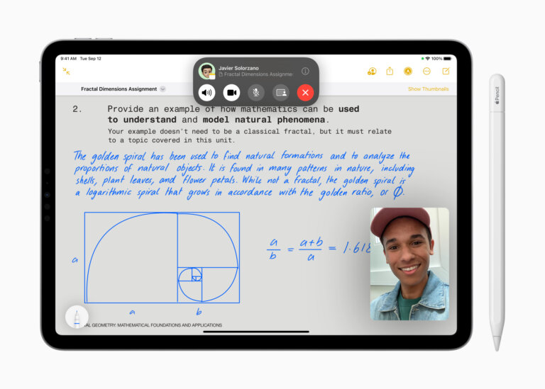 Apple Pencil iPad Pro FaceTime Notes collaboration 1