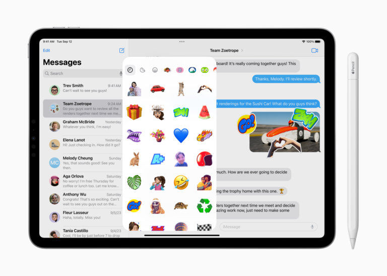 Apple Pencil iPad Pro Messages Live Stickers 1