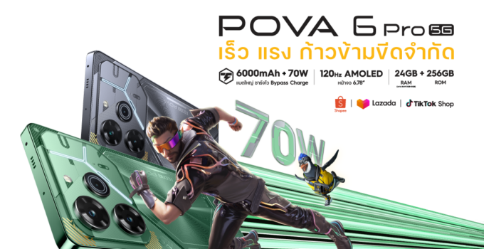 เตรียมพบกับสุดยอดสมาร์ทโฟนแห่งปี TECNO POVA 6 Pro 5G พร้อมสัมผัสตัวจริงในประเทศไทยได้ 20 มีนาคมนี้!