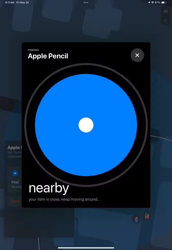 find my apple pencil interface 3