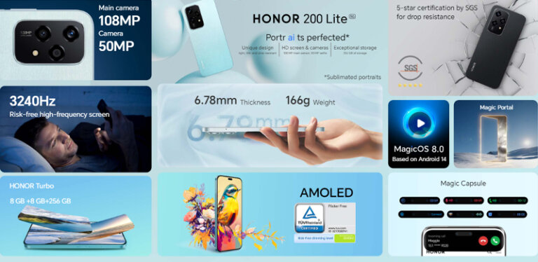 สเปค HONOR 200 Lite ราคา ล่าสุด รีวิว เปิดตัว เข้าไทย สรุปสเปค 2024 5