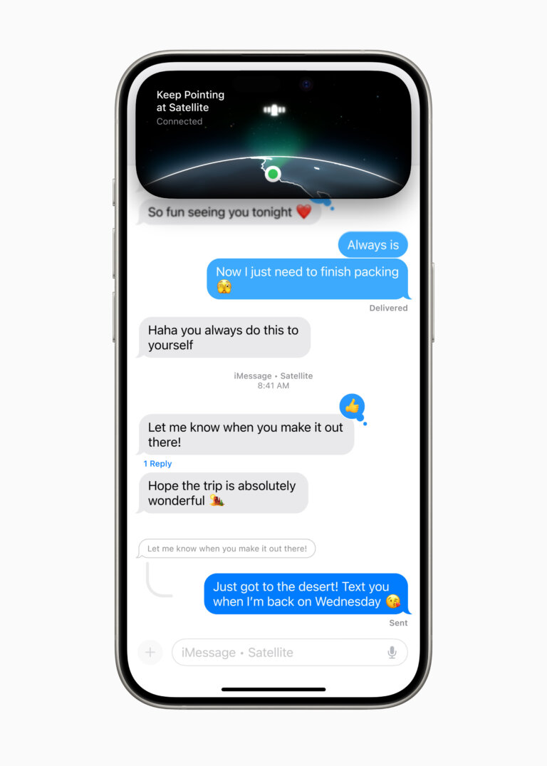 Apple WWDC24 iOS 18 Messages via satellite 240610