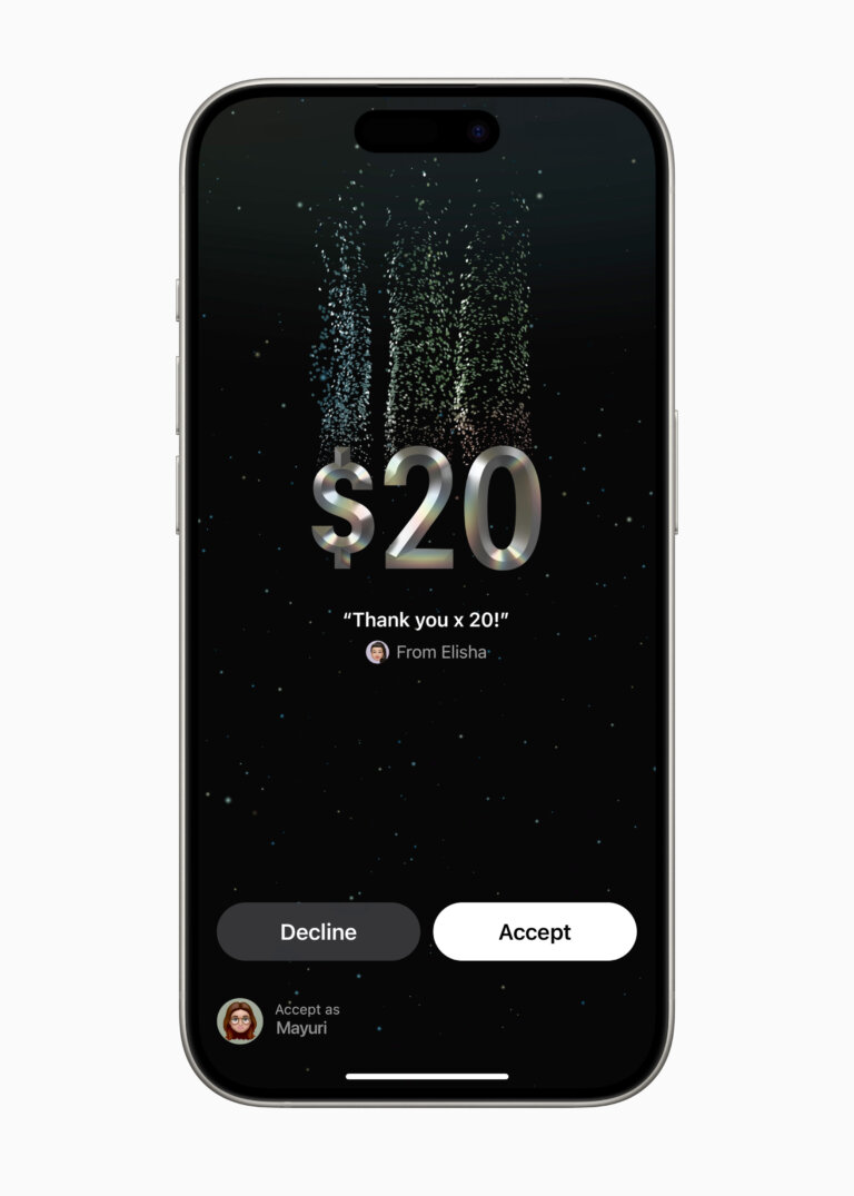 Apple WWDC24 iOS 18 Tap to Cash 240610