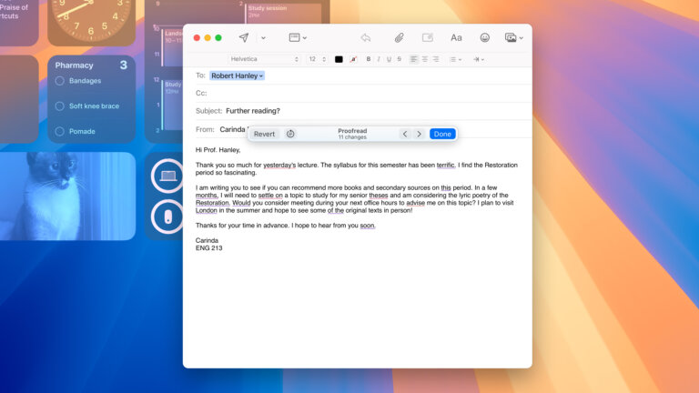 Apple WWDC24 macOS Sequoia Writing Tools Proofread 240610