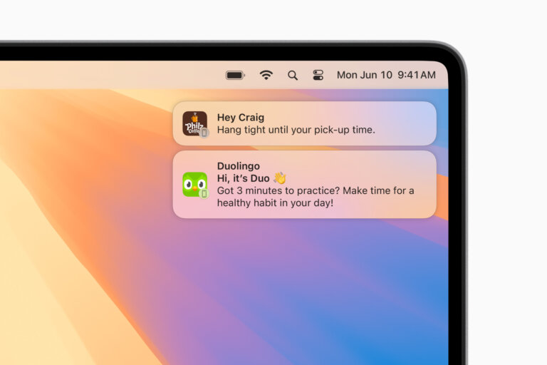 Apple WWDC24 macOS Sequoia iPhone Mirroring iPhone notifications on Mac 240610