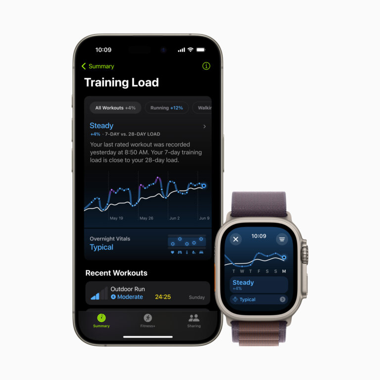 Apple WWDC24 watchOS 11 training load Apple Watch and iPhone 240610