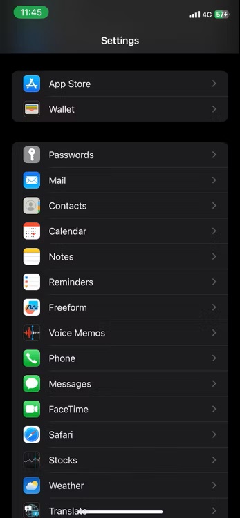 01 ios settings page