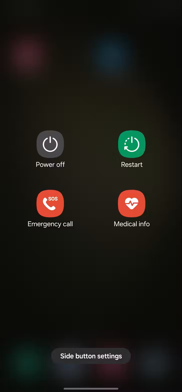 samsung power menu