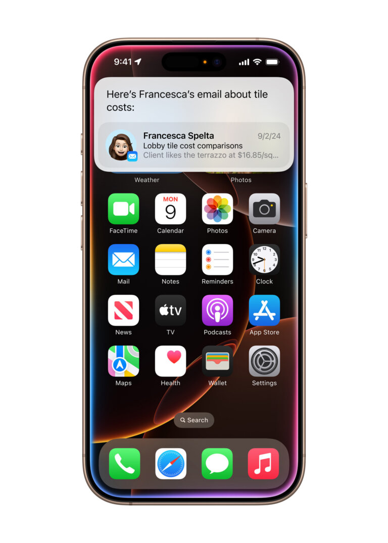 Apple iPhone 16 Pro Apple Intelligence personal context 02 240909