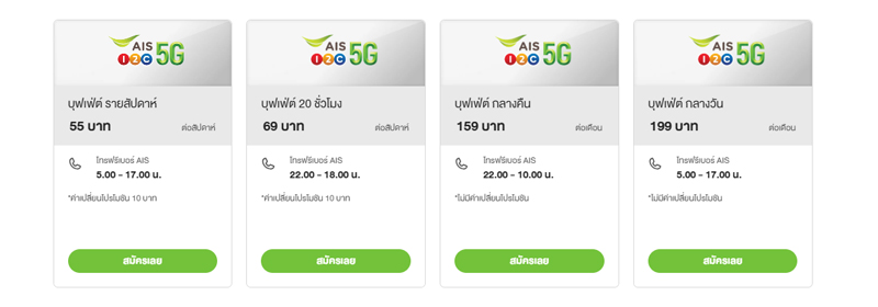 รวมโปรเน็ตรายสัปดาห์ AIS ซิมเติมเน็ต 5G เน็ตไม่ลดสปีดไม่อั้นแบบ 7 วันปี 2024 3