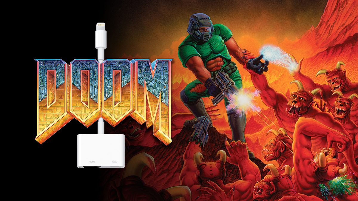 พยายามแท้! มีคนพอร์ตเกม DOOM ลงสาย Lightning to HDMI ของ Apple จนเล่นได้จริง