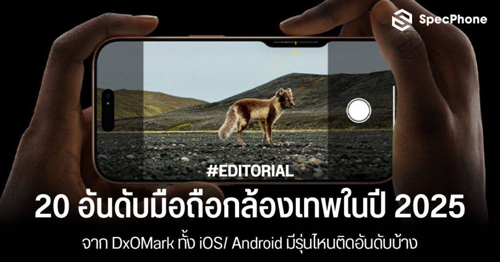 อันดับมือถือกล้องเทพ 2025 จาก DxOMark ทั้ง iOS/ Android มีรุ่นไหนบ้าง 2568