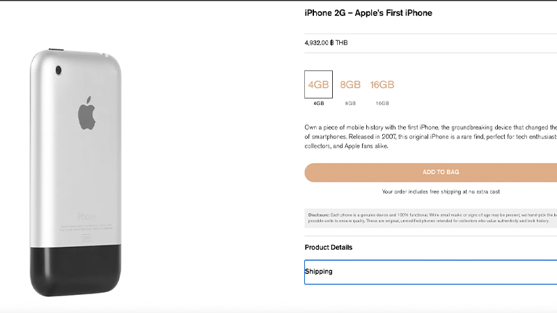 iPhone 2G รุ่นแรก ถูกนำมาแยกชิ้นส่วนใส่กรอบวางขายสำหรบนักสะสมในราคา 11,500 บาท 2025 1