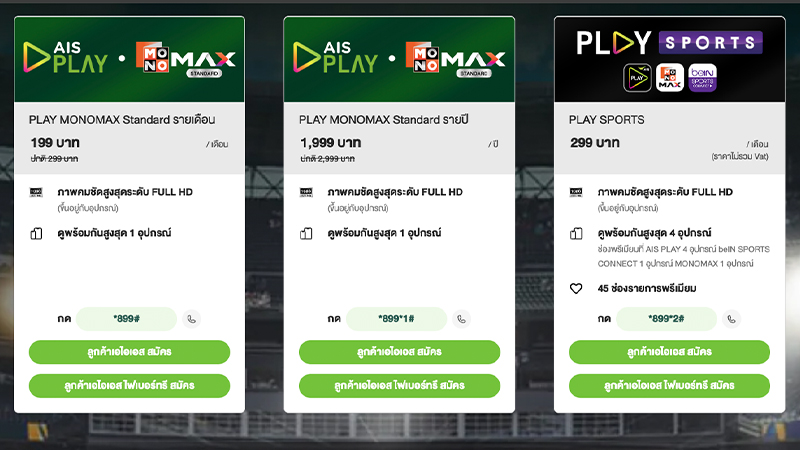 ราคาแพ็กเกจพรีเมียร์ลีก 2025/26 จาก AIS MONOMAX ราคา สมัครยังไง ดูบอล 2025 1