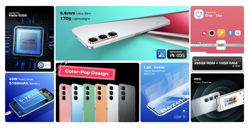 Infinix Hot 60 Pro และ Hot 60 Pro+ เปิดตัวอย่างเป็นทางการ ดีไซน์บาง 5.95 มม. แบตใหญ่ 5,160mAh 4