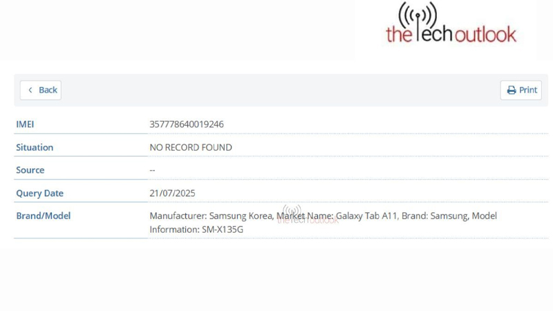 Samsung Galaxy Tab A11 LTE โผล่หมายเลขรุ่นบนฐานข้อมูล และสเปคบางส่วน คาดเปิดตัวเร็วๆ นี้ 4