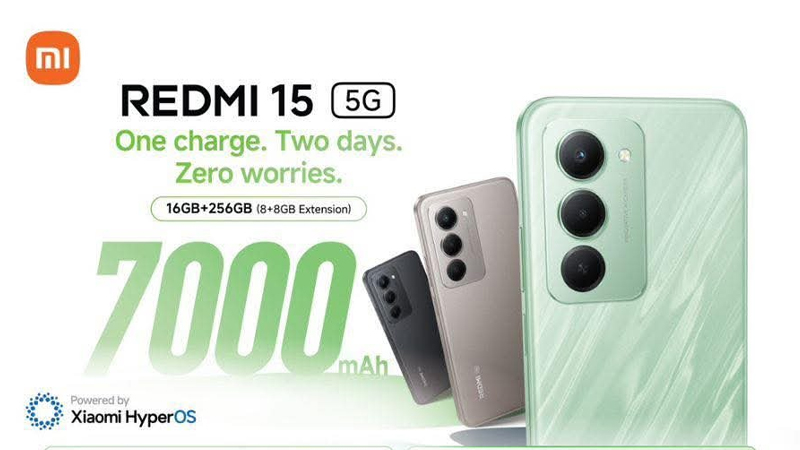 เผยโฉม Redmi 15 5G ก่อนเปิดตัว มาพร้อมจอ 6.9 นิ้ว 144Hz ชิป Snapdragon 6s Gen 3 และแบตเตอรี่ 7,000mAh 3